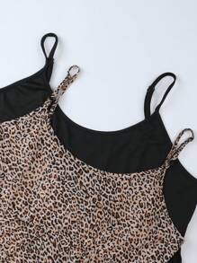 SHEIN EZwear 2 Pcs/Set Plus Size Women's Simple Daily Camisole For Summer
