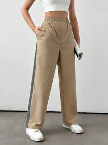 EURMUSE Women Parachute Fabric Reflector Pant - Beige - View 4