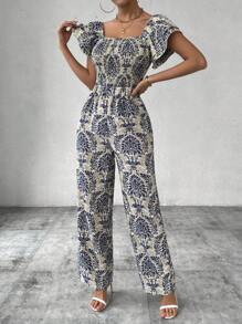 Breezaya Bộ áo liền quần hai lớp xếp nếp Shirred cho trang phục đi nghỉ dưỡng dành cho nữ - Nhiều màu - Xem 4