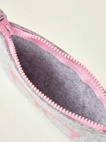 SHEIN 1pc Thickened Felt Eyeglass Bag, Stylish Unisex Knitted Felt Glasses Bag,Storage Bag, Suitable For Sunglasses, Essentials For Summer Trip To The Beach Christmas For Holiday Gift Giving,Boho Vibes - Pink - View 7