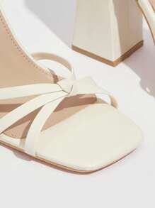 Cuccoo Women's Fashion Thick Heel Square Toe Sandals