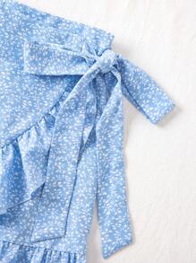 SHEIN VCAY Vacation Ethic Printed High Waisted Loose Women Skirt