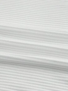 Zolique Màu thuần Áo cao cổ Quần bó Tay áo dài Đầm - trắng - Xem 4