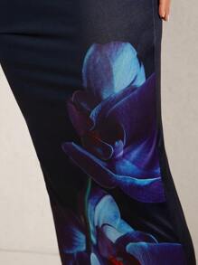 Hauture Conjunto de top sin mangas y falda con estampado de flores para damas