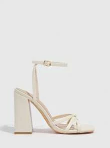 Cuccoo Women's Fashion Thick Heel Square Toe Sandals