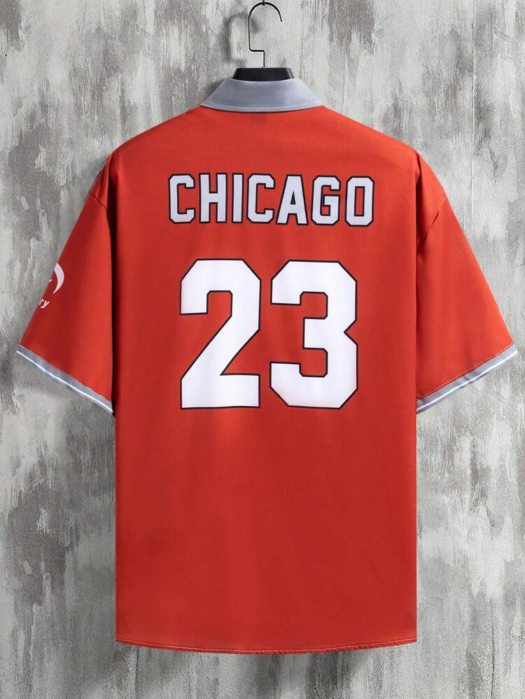 Men's Summer Short Sleeve Casual Daily Commute Shirt With Letter Print