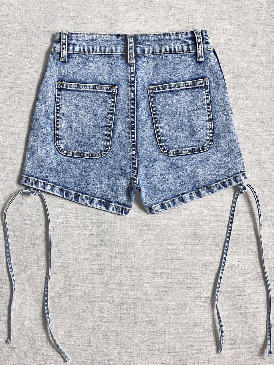 Women's Lace-Up Casual Denim Shorts