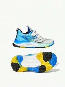 1pair Boys' Outdoor Basketball Shoes With Breathable Mesh Upper, Non-Slip & Wear-Resistant - Royal Blue - View 3