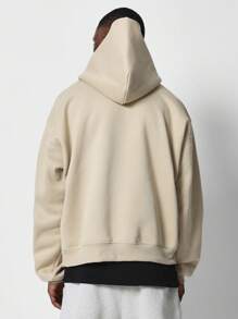 Sudadera con capucha con aplicación de Londres y número - Caqui - Ver 2