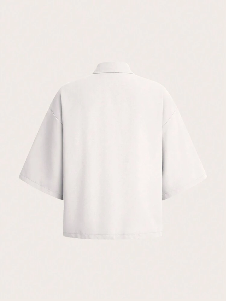 Ladies' Solid Color Single Breasted Simple Casual Summer Shirt