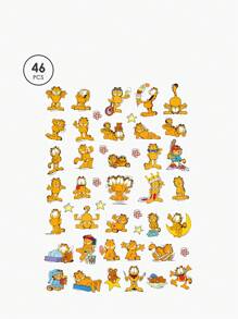 GARFIELD | SHEIN 46pcs Assorted Cartoon Pattern Sticker Pack - Multicolor - View 5