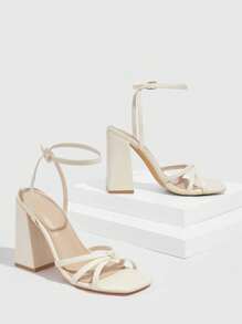 Cuccoo Women's Fashion Thick Heel Square Toe Sandals