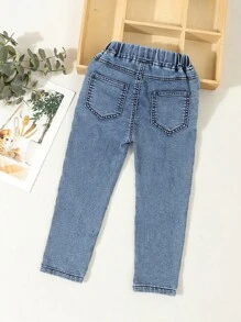 YOUNG BOY BASIC PREPPY DAILY STONE WASH  JEANS, ALL YEAR - Light Wash - View 2