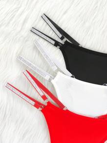 MidnightGlam 大码女士3件套舒适透气性感内衣套装