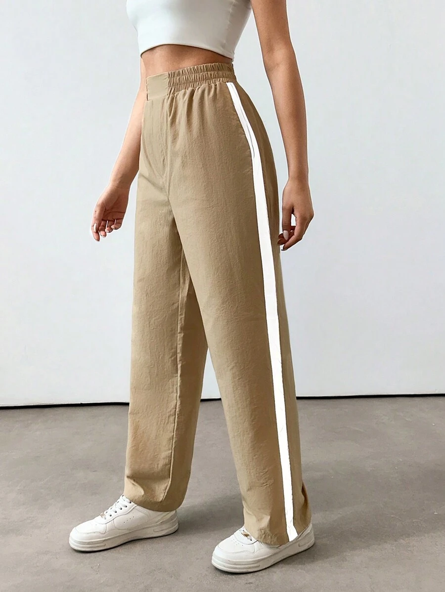 EURMUSE Women Parachute Fabric Reflector Pant - Beige - View 1