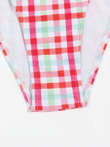 Women's Summer Beach Sexy Grid Patterned Bikini Set(Random Print), Push Up, Underwire - Multicolor - View 8