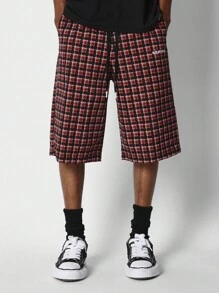SUMWON Loose Fit Checked Cargo Short - Multicolor - View 1