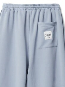 SUMWON Tween Girls Wide Leg Fit Jogger With Exposed Side Seams - Baby Blue - View 4