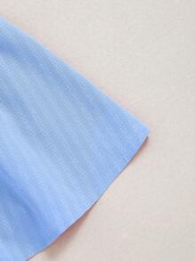Everyssa Women's Simple Solid Color Daily Strapless Top - Blue - View 4
