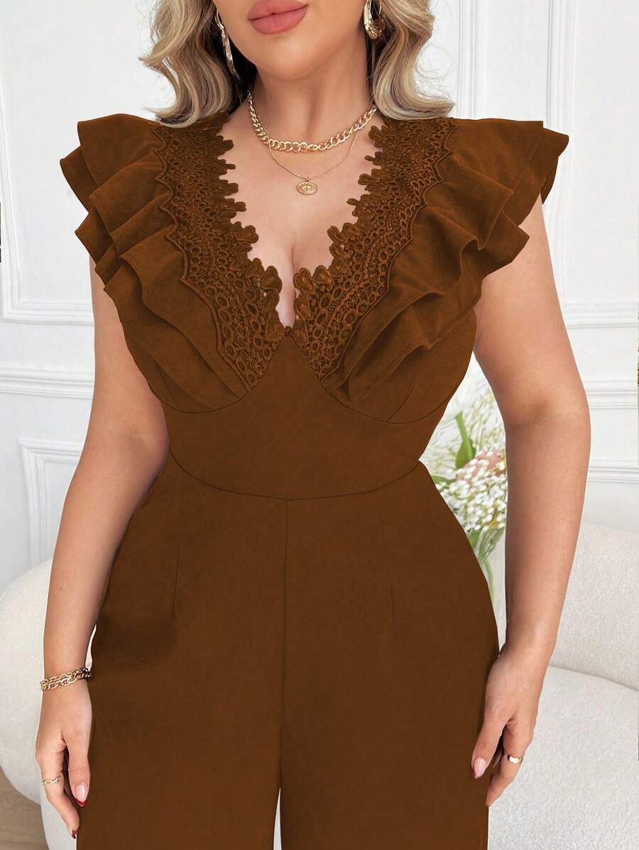 SHEIN LUNE Elegant Lace Jumpsuit