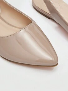 CUCCOO TILAWA 女性露跟平底鞋,優雅杏平底鞋 - 杏色 - 查看 4