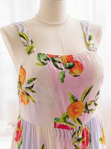 Soleia WYWH Holiday Women Loose Fruit Print Plus Size Jumpsuit - Nhiều màu - Xem 4