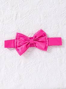 Tween Girl Mesh Puffed Sleeve Sequin Flared Dress - Hot Pink - View 5