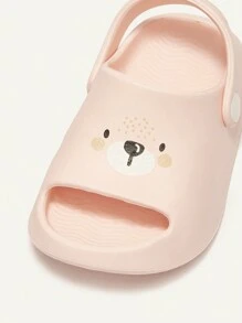 Cozy Pixies 夏季可愛的熊臉通透透氣舒適防滑耐用中性嬰兒涼鞋