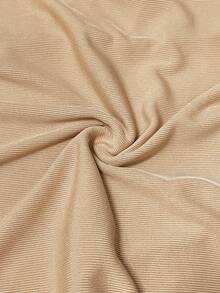 Slaydiva Music Festival Casual One Shoulder Cut Out Bodycon Ribbed Summer Jumpsuit Unitard - Khaki - View 8