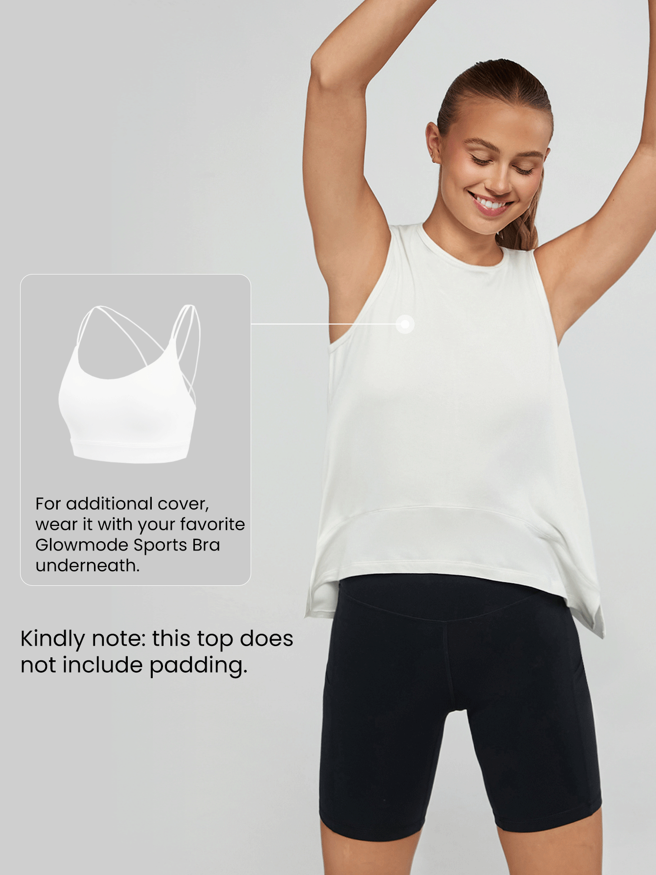 GLOWMODE Ribbed Modal Good Flow Relaxed Fit High Slit Tee