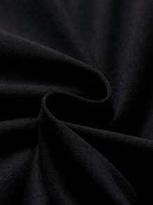 Tween Boy Front And Back Printed Round Neck T-Shirt, Summer Street Style Letter Print - Black - View 4