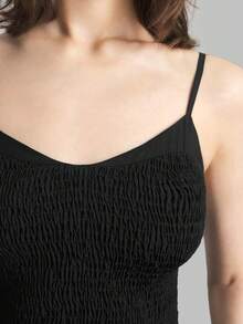 Ontre Áo sơ mi màu trơn thường ngày dành cho nữ, mùa hè và mùa thu - màu đen - Xem 4