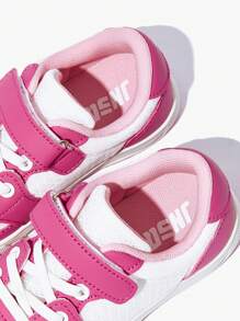 JNSQ Breathable, Fashionable And Comfortable Mesh Stitching Flat Sneakers For Kids, Suitable For Any Season, Pink - Multicolor - View 9