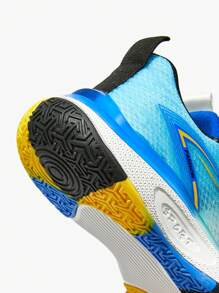 1pair Boys' Outdoor Basketball Shoes With Breathable Mesh Upper, Non-Slip & Wear-Resistant - Royal Blue - View 6