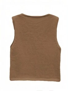 Neues Damen-Lässig-Top mit V-Ausschnitt und Einfarbig