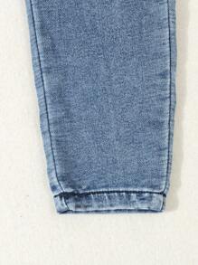 YOUNG BOY BASIC PREPPY DAILY STONE WASH  JEANS, ALL YEAR - Light Wash - View 5