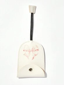ROMWE Fairycore 1pc Cute Pink Bowknot Fashionable Portable Key Holder - Pink - View 2