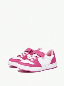 JNSQ Breathable, Fashionable And Comfortable Mesh Stitching Flat Sneakers For Kids, Suitable For Any Season, Pink - Multicolor - View 4