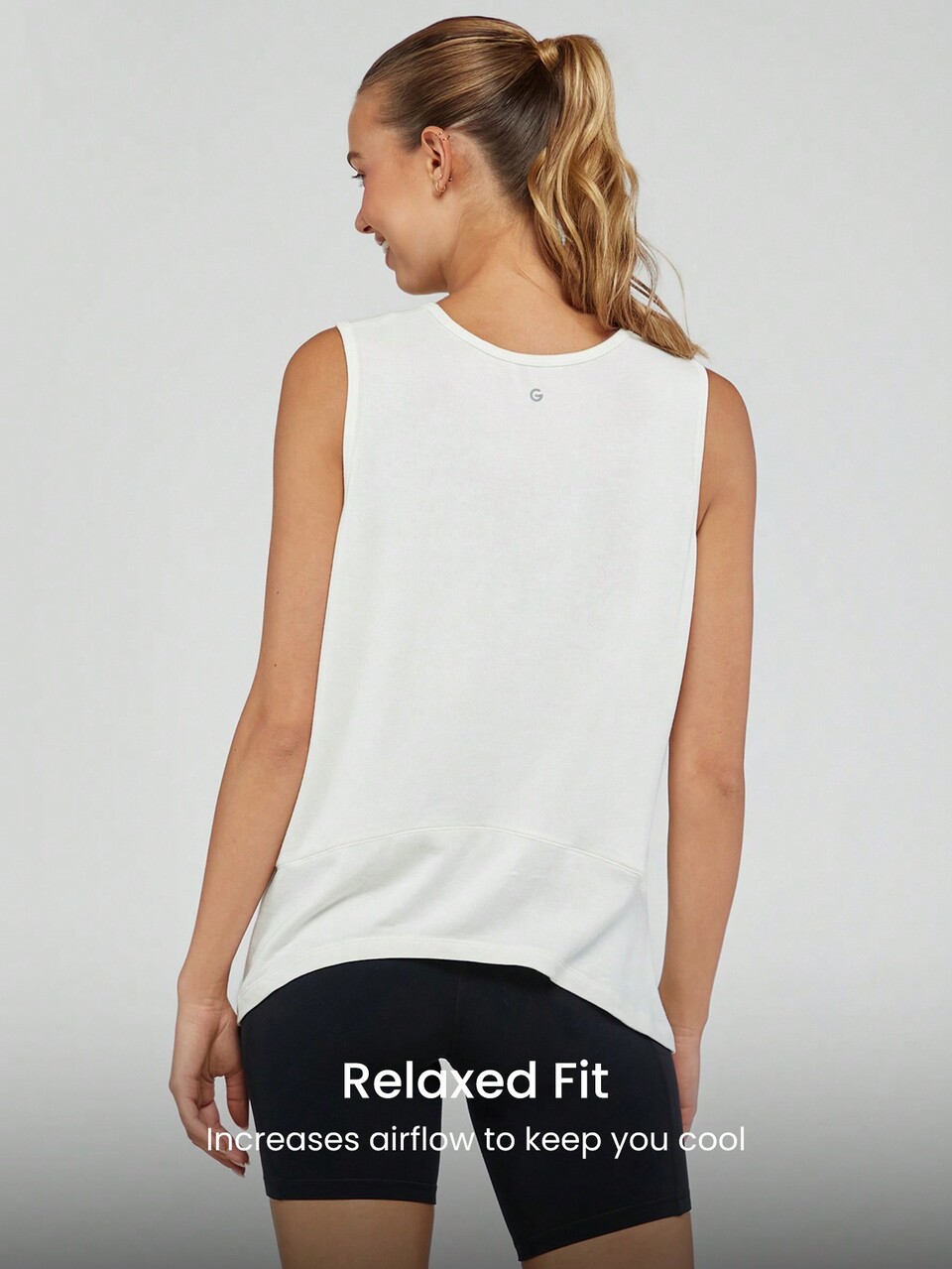 Ribbed Modal Good Flow Relaxed Fit High Slit Tee