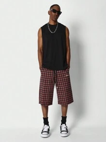 SUMWON Loose Fit Checked Cargo Short - Multicolor - View 3