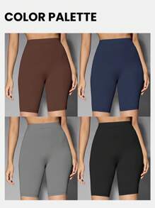 Silquee Quần tất nữ màu trơn Giải trí - Cà phê nâu - Xem 3