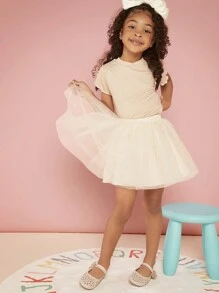 Mini mi Giày Đế Bằng Màu Trơn Thời Trang Cho Trẻ Em Trang Trí Hoa 3D, Đa Năng - Màu be - Xem 3