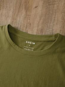 INAWLY 素色圓領T恤