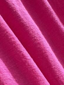 SHEIN EZwear 夏季休閒粉色無袖洋裝，背部開放設計 - 粉色 - 查看 4