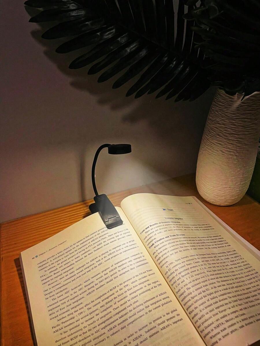 1pc Rechargeable Book Lights For Reading At Night In Bed,Desk Lamp, 80 Hours Runtime LED Book