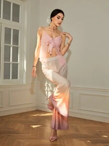 SHEINNeu Áo hai dây nữ, Áo nữ mùa hè, Áo hai dây, Áo đi xem hòa nhạc đồng quê, Áo nữ đi xem hòa nhạc, Áo khoác cardigan nữ, Áo hai dây - Hồng - Xem 3