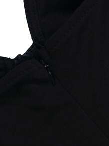 Women's Elegant Rhinestone Patchwork Hollow Out Mesh Slim Fit Evening Dress Prom Semi Formal Wedding Guest Dress, For Birthday, Graduation, Homecoming - Black - View 4