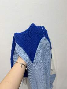 Flirla Loose Colorblock Slouchy Cardigan With Long Sleeves,Long Sleeve Tops Fall Winter Cloth For Women