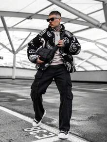 Men's New Street Style Straight-Leg Jeans - Black - View 4