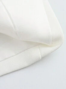 Ladies Casual Top Women Sleeveless Blazer Office Suit Top Simple Solid Color Short Fitted Tank Top Daily Work Outfits - White - View 9